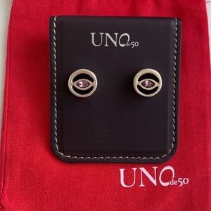 NWT! UNO de 50 Earrings "POP EYE" PEN0646.